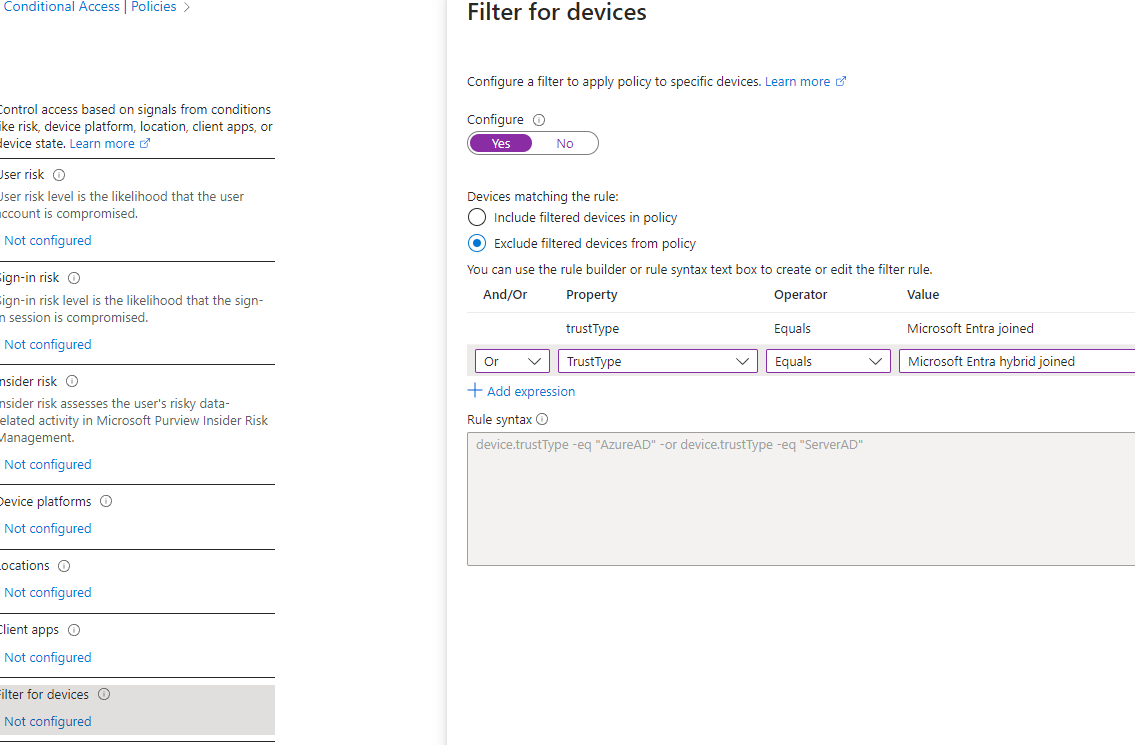 Require Managed Devices in Microsoft 365